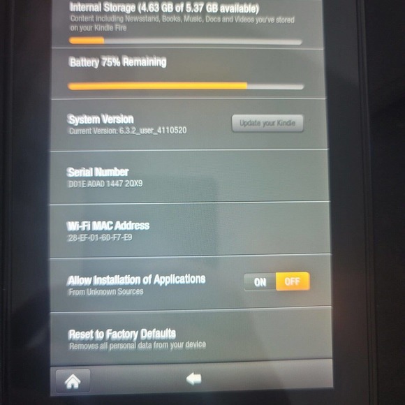 Amazon Kindle Fire D01400 8GB 7" WI-FI Black Tablet (1st Gen) - Picture 8 of 8